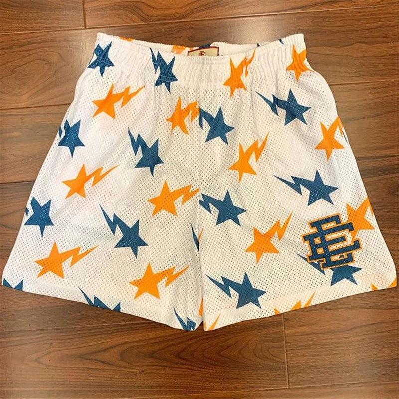 2025 EE Basic Shorts NEW Men'S Casual Shorts Fitness Sports Pants Summer Gym Workout Men Classic GYM Mesh Shorts