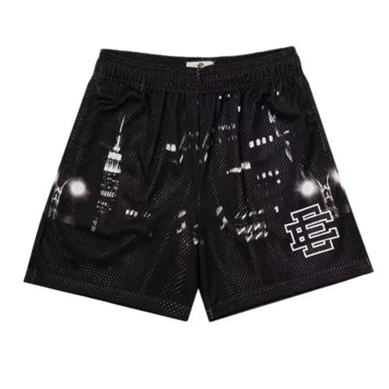 2025 EE Basic Shorts NEW Men'S Casual Shorts Fitness Sports Pants Summer Gym Workout Men Classic GYM Mesh Shorts