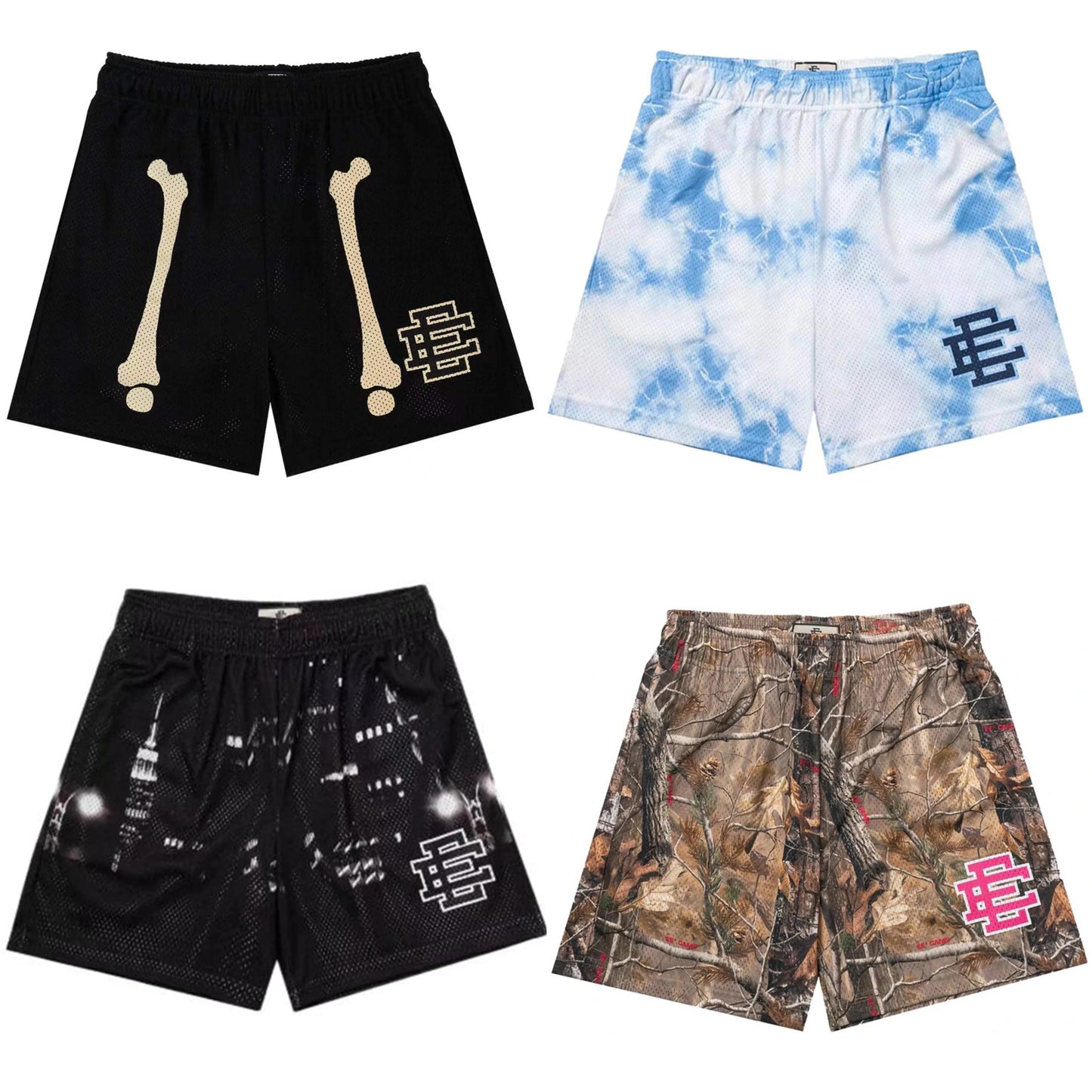 2025 EE Basic Shorts NEW Men'S Casual Shorts Fitness Sports Pants Summer Gym Workout Men Classic GYM Mesh Shorts